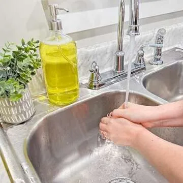 Cornucopia 32oz Glass Pump Bottles with Stainless Steel Pump (2-Pack, Clear); Economy Size Soap Dispenser for Massage Oils, Lotions, Liquid Soaps