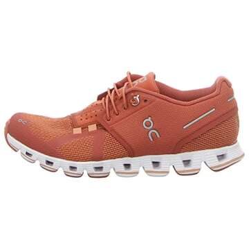On Running Cloud Women's Shoes - Chili Rust, Comfortable Support