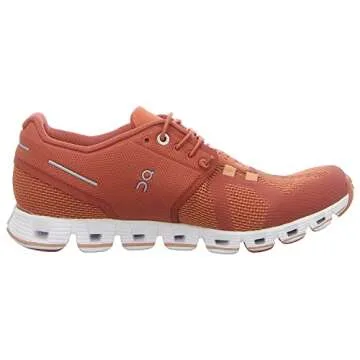 On Running Cloud Women's Shoes - Chili Rust, Comfortable Support