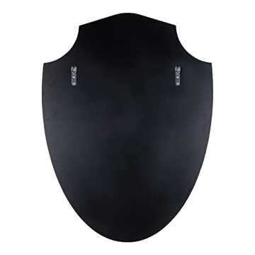 Kate and Laurel Caskill Ornate Metal Shield Wall Mirror, 24 x 32, Gold, Decorative Traditional Glam Mirror with Scalloped Shield Shape and Elegant Finish