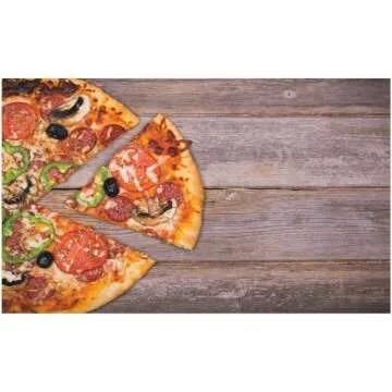 Lunarable Pizza Doormat - Non-Skid 30" X 18"