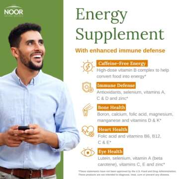Noor Vitamins Energy+ Multivitamin for Dynamic Energy and Immunity