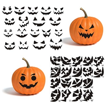 Calidum Halloween Pumpkin Decorating Stickers Etching Pumpkin Template Kits Props Make Your Own Jack...