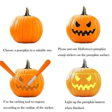 Calidum Halloween Pumpkin Decorating Stickers for All Ages