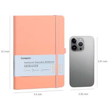 Comix Lined Journal Notebooks, 4 Pack, 176 Pages, 5.5 x 8.3, 100gsm Thick Paper, A5 Hardcover Notebo...