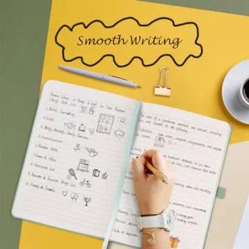 Comix Lined Journal Notebooks, 4 Pack, 176 Pages, 5.5 x 8.3, 100gsm Thick Paper, A5 Hardcover Notebooks with Pen Loop and Inner Pocket, for School Business Office College