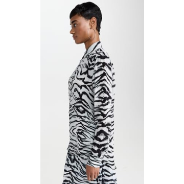 BruceGlen Women's Snow Tiger Chiffon Shirt Stylish Lightweight