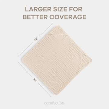 Comfy Cubs Soft Hooded Towel Set for Baby Bath Time