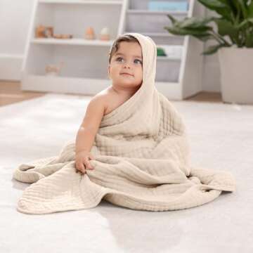 Comfy Cubs Soft Hooded Towel Set for Baby Bath Time