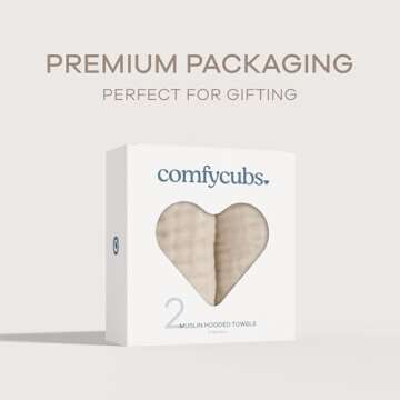 Comfy Cubs Soft Hooded Towel Set for Baby Bath Time