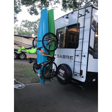RV Kayak Rack Holds 2 Kayaks & Bikes 300 lb Capacity