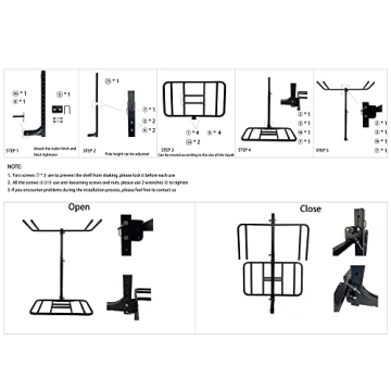 RV Kayak Rack Holds 2 Kayaks & Bikes 300 lb Capacity