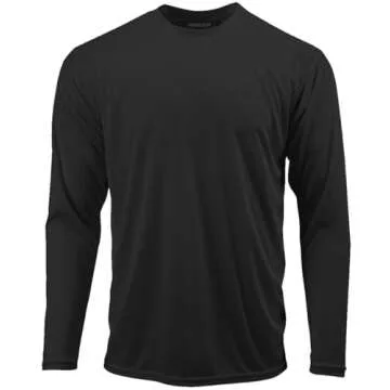 Joe's USA DRI-Equip Long Sleeve Moisture Wicking Athletic Shirt | 4X-Large Black