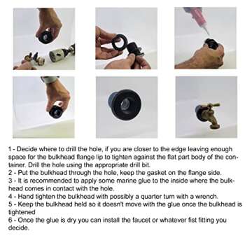 Lifegard Aquatics 1/2-Inch Double Threaded Bulkhead