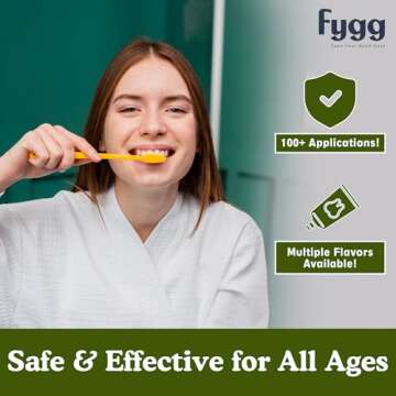 Fygg Nano-Hydroxyapatite Dental Varnish - (Mild Mint) - Tooth Enamel Repair - Fluoride Free Varnish for Adults & Kids - Remineralizing Varnish for Oral Care