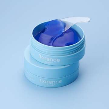 florence by mills Surfing Under the Eyes Hydrating Under Eye Treatment Gel Pads, 30 Count/ 15 Pairs, 15 Pairs