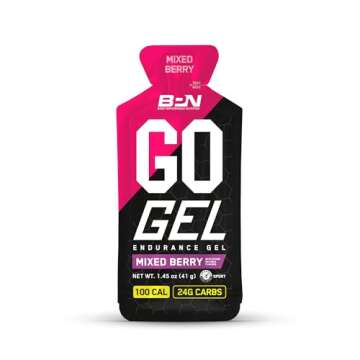 BARE PERFORMANCE NUTRITION, BPN Go Gel Endurance Gel, Vegan + Gluten Free Running Gel with 24g of Ca...