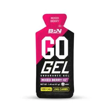 BARE PERFORMANCE NUTRITION, BPN Go Gel Endurance Gel, Vegan + Gluten Free Running Gel with 24g of Ca...