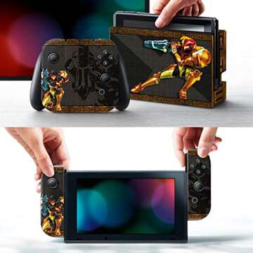 Official Nintendo Switch Metroid Skin & Screen Protector Set
