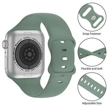 Bandiction Compatible with Apple Watch Series 3 38mm Series 5 40mm iWatch Bands 38mm 40mm 41mm, Soft...