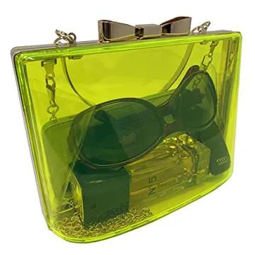 Elegant Cirilla Acrylic Evening Clutch for Parties and Weddings