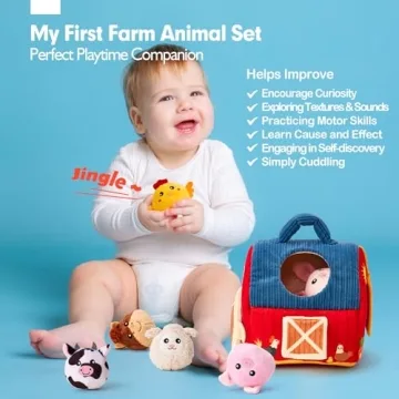Hahaland Baby Toys Surprise Barn | Sensory Fun for Infants