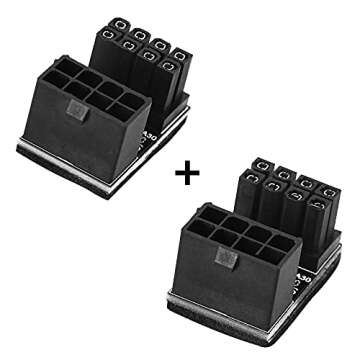 SinLoon ATX 8Pin Angled Adapter for Graphics Cards 4 Pack