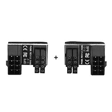SinLoon ATX 8Pin Angled Adapter for Graphics Cards 4 Pack