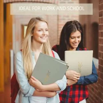 Aesthetic 3 Ring Binder Set of 2 - Sturdy 1 Inch Binder Fits Letter Sized Paper - A Cute Holder for Women or Men with Pocket Easily Organizes Your Paperwork for School, Office or Work