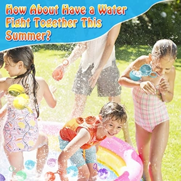 TOSKIESGO Reusable Water Balloons for Kids - 12 Pack