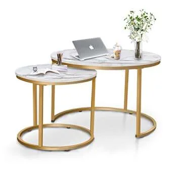 Modern Nesting Round Coffee Table Set - VILAWLENCE