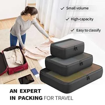 Packing Cubes Organizer Bags For Travel Accessories Compression For Luggage Suitcase