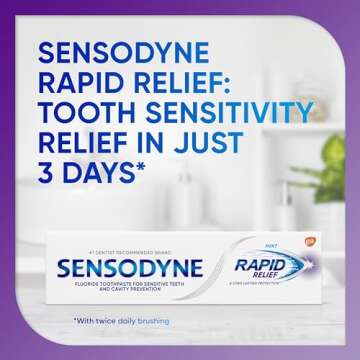 Sensodyne Rapid Relief Sensitive Toothpaste, Sensitive Teeth Treatment, Mint - 3.4 Ounces