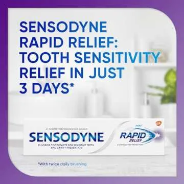 Sensodyne Rapid Relief Sensitive Toothpaste, Sensitive Teeth Treatment, Mint - 3.4 Ounces