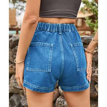 YOCUR Cute Jeans for Teen Girls Trendy Tassel Short Jeans Casual Vintage Hot Pants