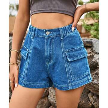 YOCUR Casual Vintage Tassel Denim Shorts for Teens
