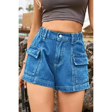 YOCUR Casual Vintage Tassel Denim Shorts for Teens