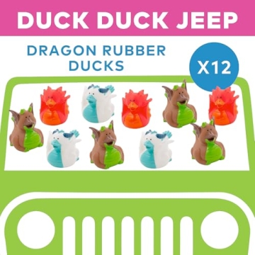 Dragon Rubber Duckies Set of 12 for Fantasy Party Favors