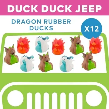 Dragon Rubber Duckies Set of 12 for Fantasy Party Favors