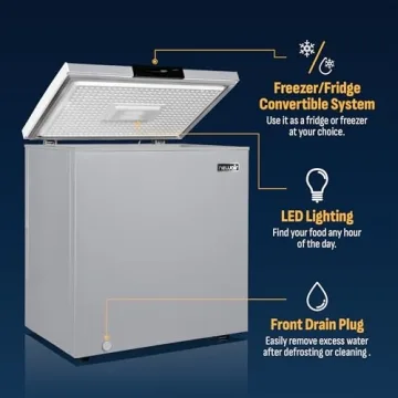 Newair 5 Cu. Ft. Quiet Chest Freezer with Alarm
