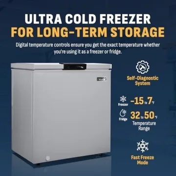 Newair 5 Cu. Ft. Quiet Chest Freezer with Alarm