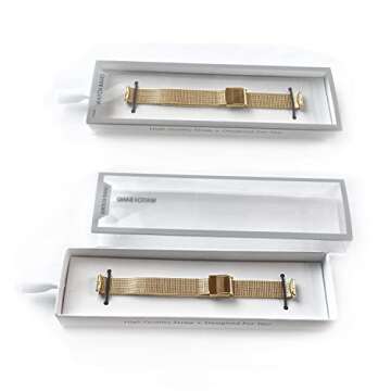 Band for Fitbit Luxe, Stainless Steel Replacement Bands for Fitbit Luxe Fitness Tracker, Quick Release and Adjustable Wrist band for Women & Men, Christmas Gift for Family, Friends, Gold