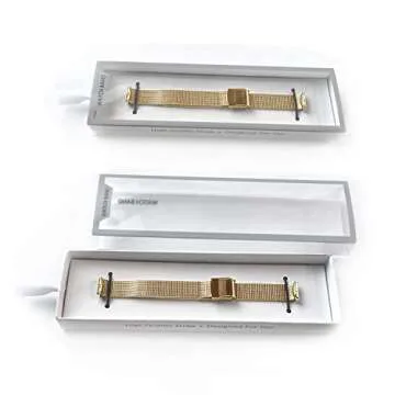 Band for Fitbit Luxe, Stainless Steel Replacement Bands for Fitbit Luxe Fitness Tracker, Quick Release and Adjustable Wrist band for Women & Men, Christmas Gift for Family, Friends, Gold