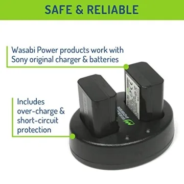 Wasabi Power NP-FW50 Battery Set for Sony Cameras - 3 Pack & Charger