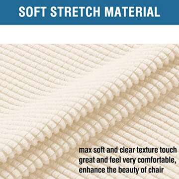 H.VERSAILTEX Stretch Dining Chair Covers Set of 4 Chair Covers for Dining Room Parsons Chair Slipcov...