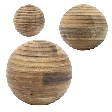 Decorative Wooden Orb - Natural Home or Office Decor