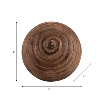 Decorative Wooden Orb - Natural Home or Office Decor