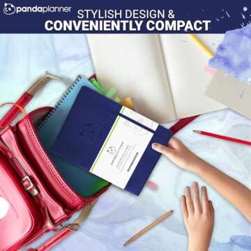 Panda Planner Pro 2025 Undated Daily Planner with Hourly Schedule 8.5"x11" - To Do List Notepad, Daily Journal, Goal Planner, Habit Tracker, Gratitude Journal - Home/Office Supplies - Purple