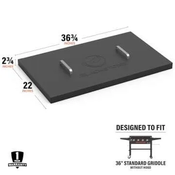 Blackstone 5004 36” Griddle Hard Cover, Powder Coated Steel, Black