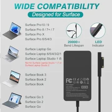 65W Microsoft Surface Pro Charger - Fast Charging Power